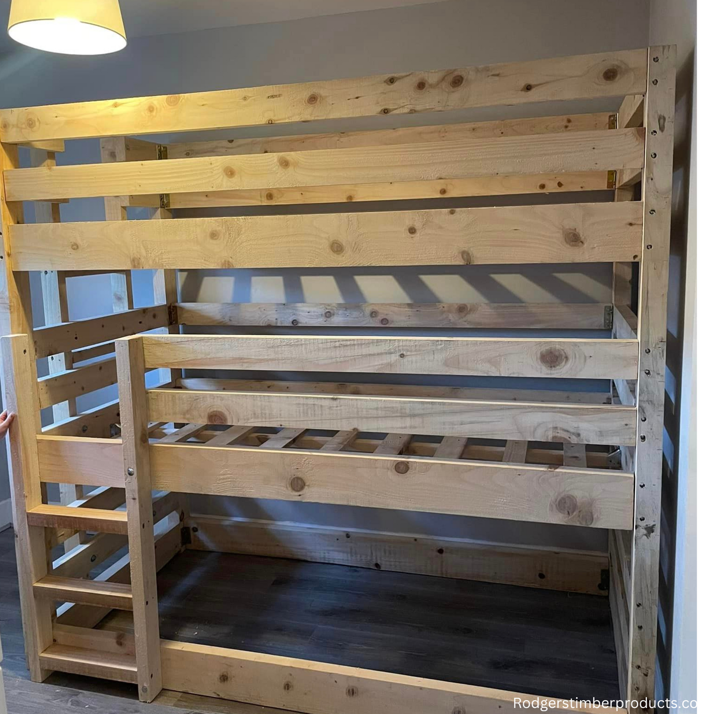 Contemporary Space Saving Handmade Triple Bunk Bed
