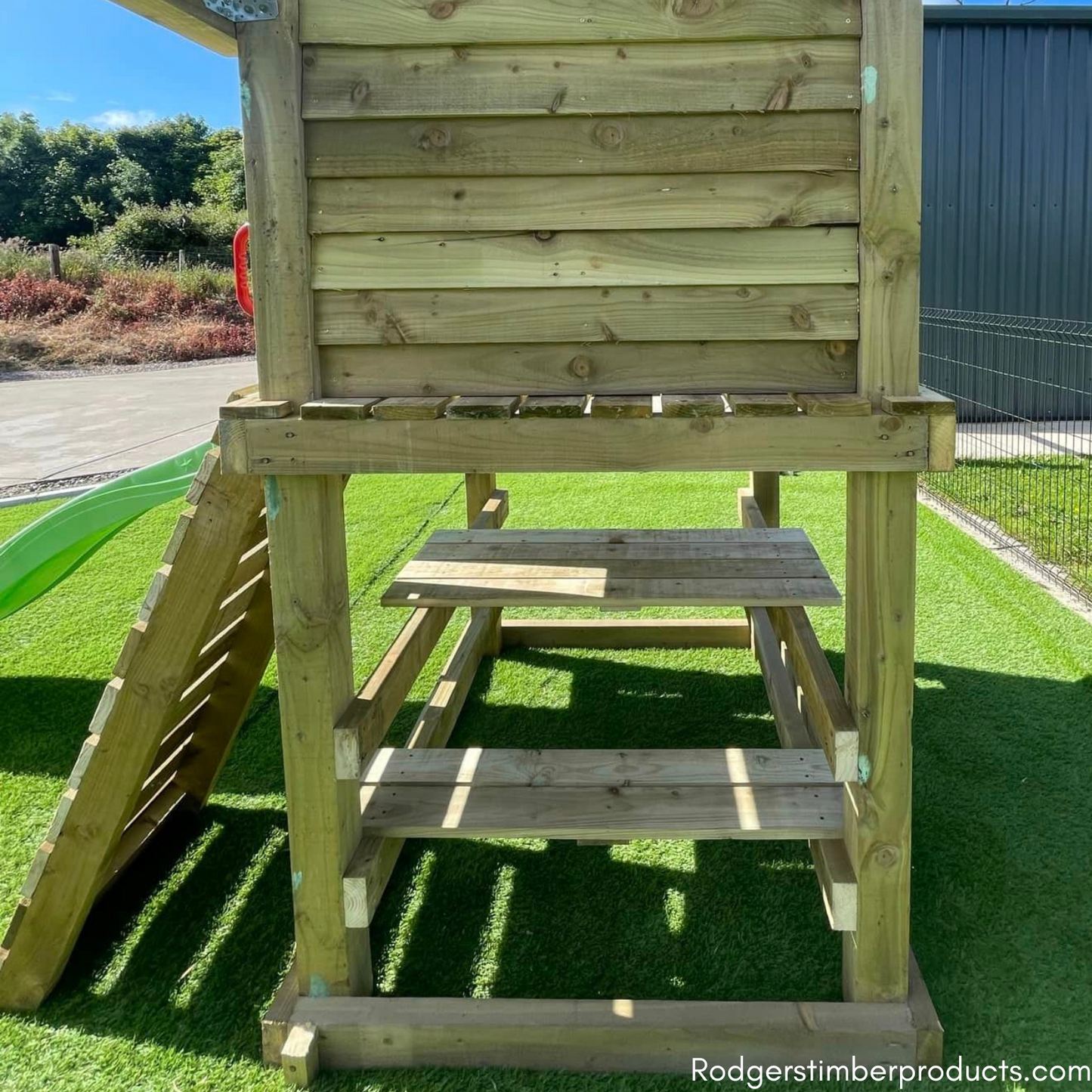 Climb, Slide & Swing: Tower Playset with Picnic Table