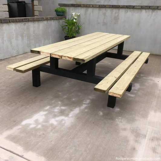 Indulge In Style With Our Modern 8-Seater Picnic Table
